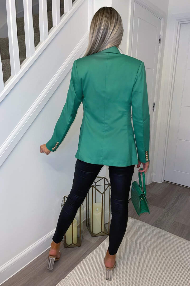 Green Military Style Blazer