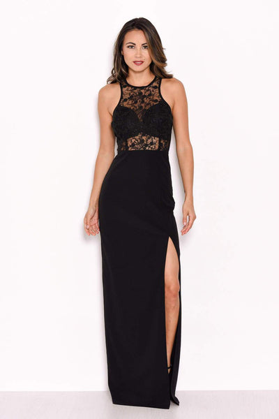 Black Lace Top Maxi Dress Ax Paris Us