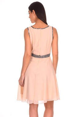 Champagne Sequin Skater Dress