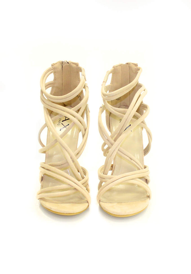Cream Strappy Stiletto Heel