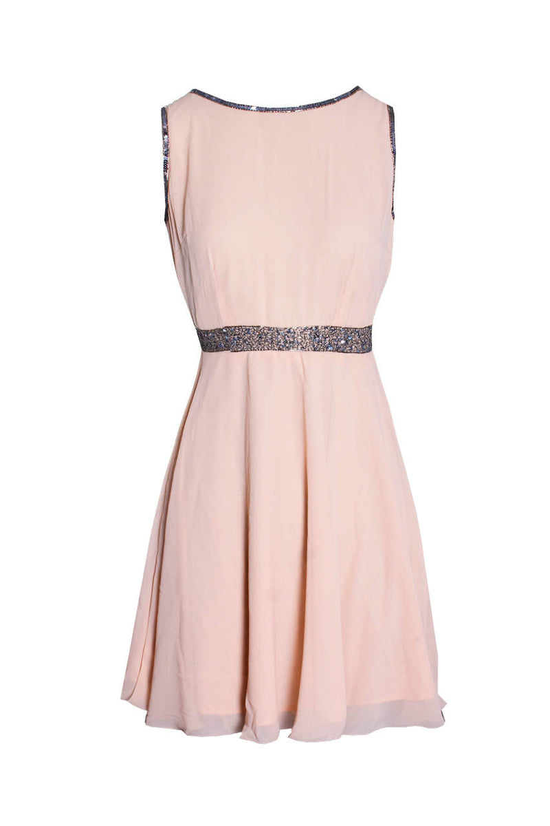 Champagne Sequin Skater Dress