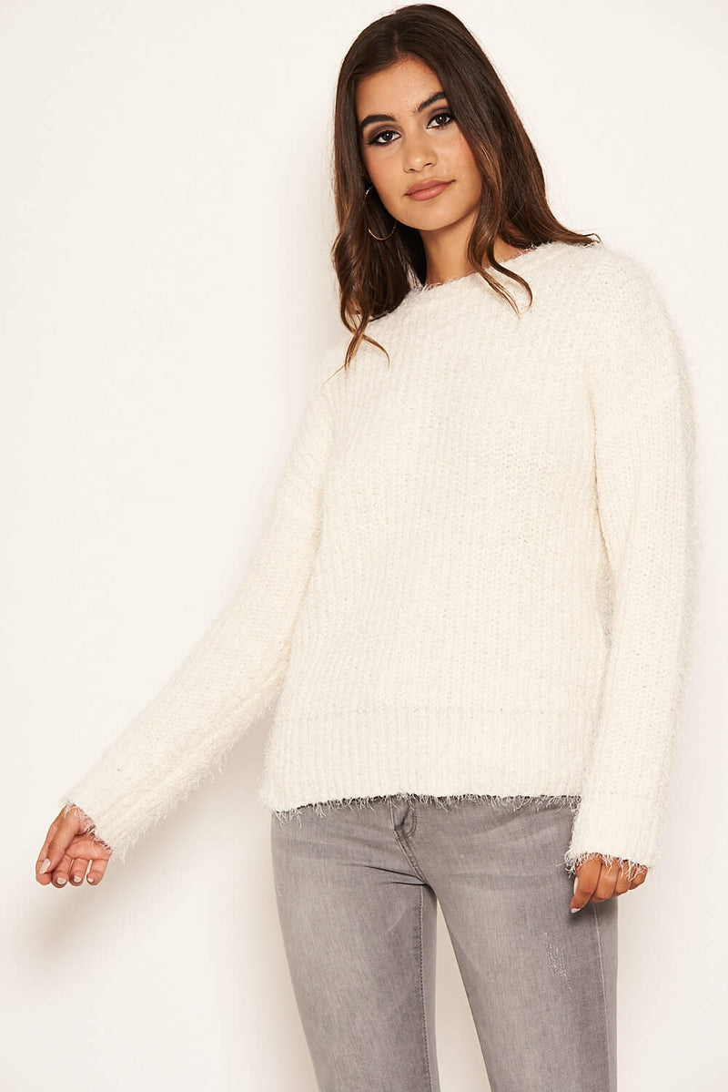 Cream Chenille Knitted Jumper