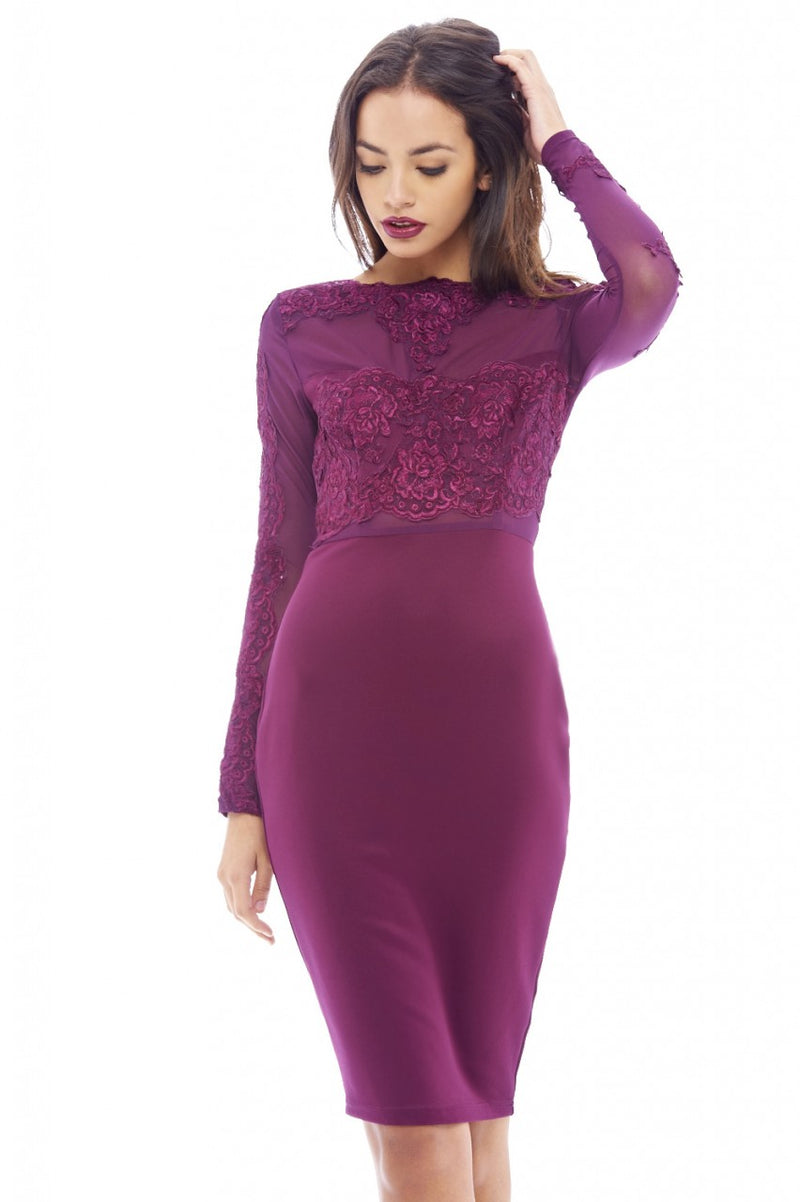 Crochet Mesh  Top Bodycon Dress