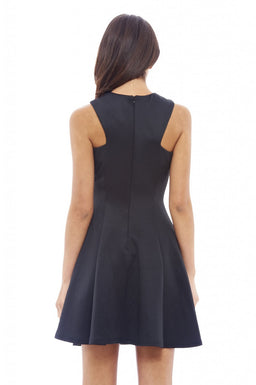 Embellished Neck Skater Dress