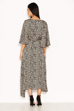 Cream Animal Printed Maxi Dress