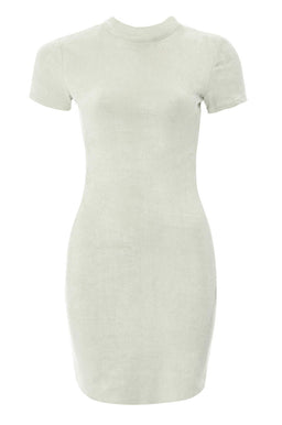Faux Suede Bodycon Mini Dress