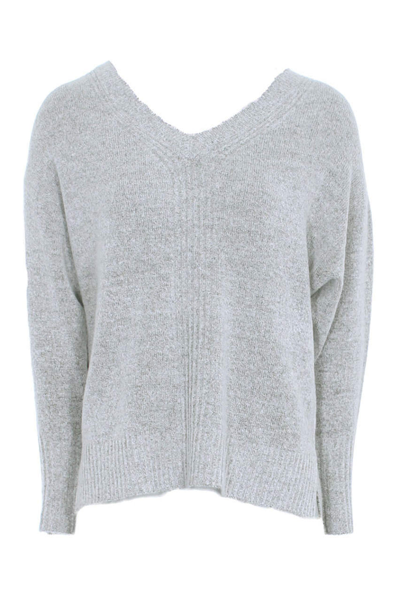 Grey V Neck Jumper