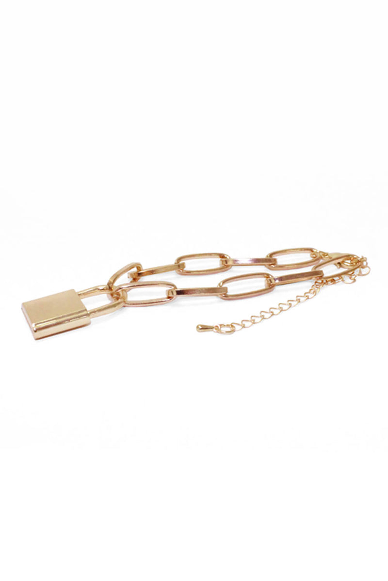 Gold Chain Padlock Anklet