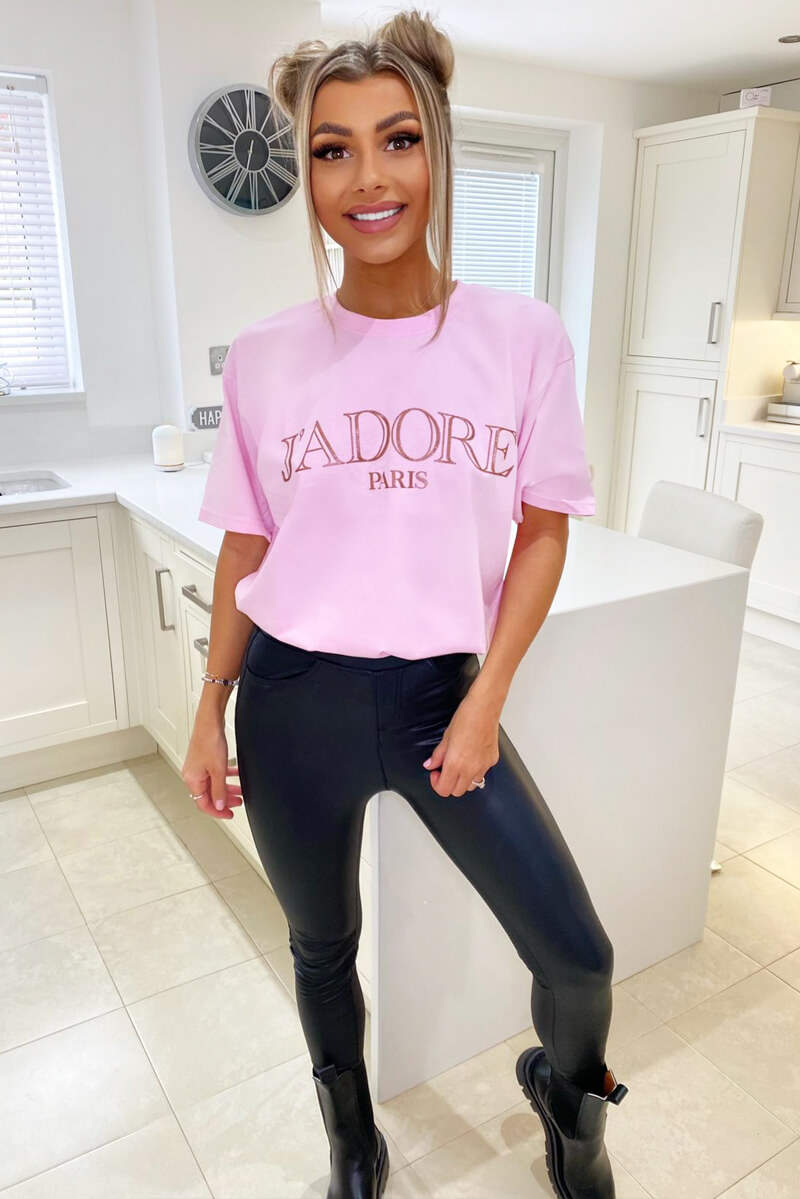 Pink Jadore Oversized Tee