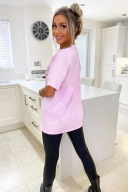 Pink Jadore Oversized Tee
