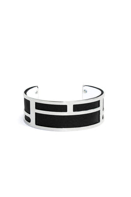 Thin Black Cuff Bangle