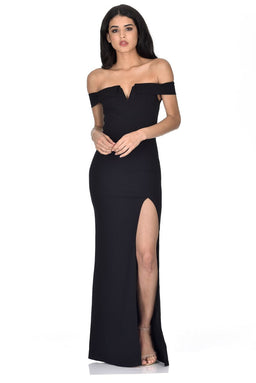 Black Off The Shoulder Maxi Dress