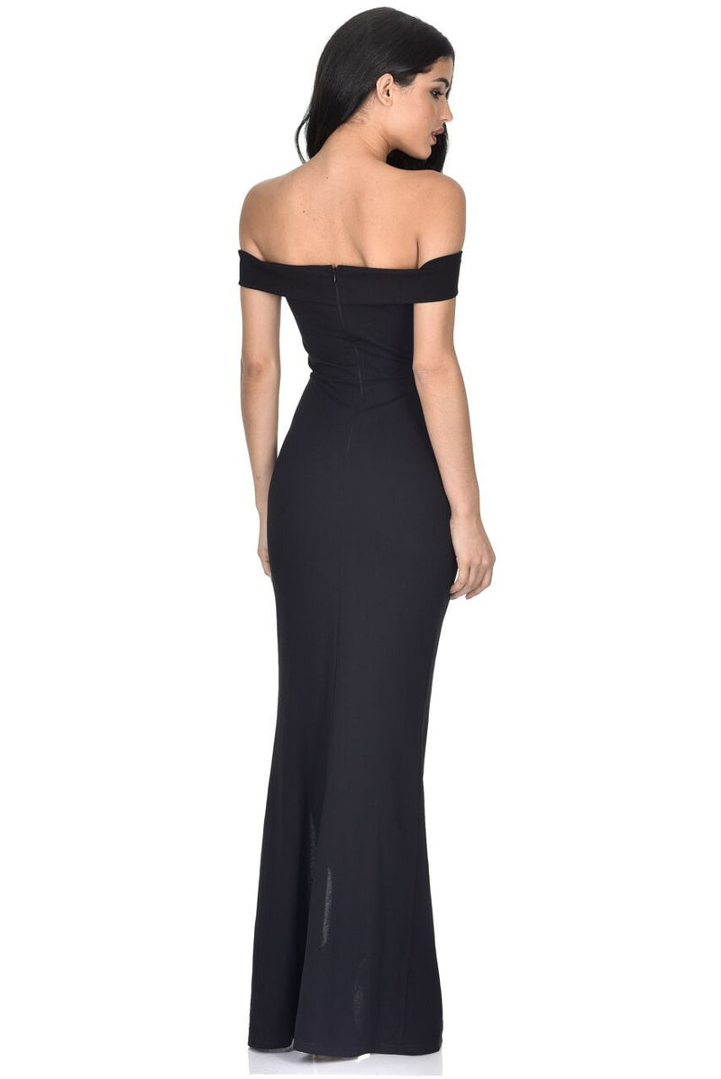 Black Off The Shoulder Maxi Dress