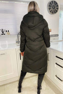 Khaki Long Puffer Coat