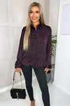 Plum Leopard Print Shirt