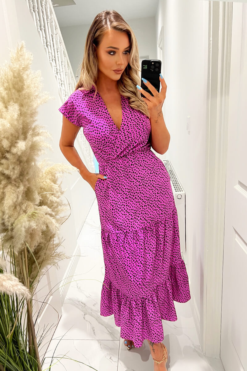 hot pink heart dress $1695 New Area Heart Ruffle Mini Dress Fuchsia Wool Crystals Fitted Hot Pink 2