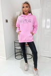 Pink 1989 New York Slogan Hoodie