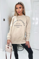 Stone French Riviera Slogan Sweatshirt