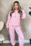 Pink Atelier Embroidered Slogan Hoodie Lounge Set