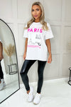 White Paris Slogan T-Shirt