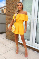 Yellow Bardot Playsuit