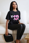 Black Pure Angels Slogan T- Shirt