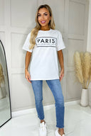 White Paris Slogan T-Shirt