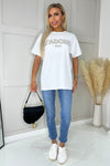 White J'Adore Gold Slogan T-Shirt