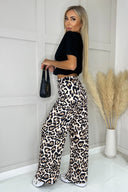 Multi Leopard Print Elasticated Waist Pants