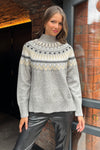 Grey Fairisle Knitted Jumper