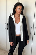 Black 2 In 1 Hooded Blazer