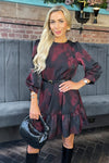 1752848501_Plum-And-Black-Smudge-Print-Frill-Hem-Belted-Mini-Dress-1.jpg