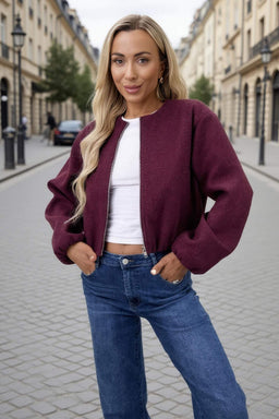 1763739522_Burgundy-Marl-Bubble-Hem-Zip-Up-Bomber-Jacket-1.jpg