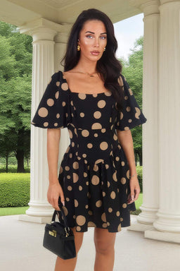 1764755833_Black-And-Stone-Polka-Dot-Puff-Sleeve-Mini-Dress-1.jpg