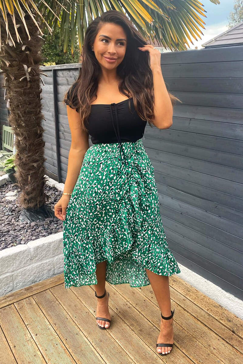 Ax Paris Green Green Floral Wrap Midi Dress Black And Green Floral Print Wrap Midi Dress Ax Paris Green Green Floral Wrap Midi Dress Black And Green Floral Print Wrap Midi Dress