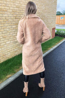 Oatmeal Midi Teddy Coat