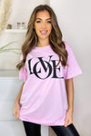 Pink Love Oversized Tee