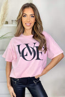 Pink Love Oversized Tee