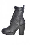 Heeled Lace Up Front Boot