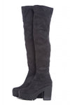 Over The Knee Chunky Heeled Boot