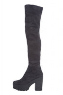 Over The Knee Chunky Heeled Boot