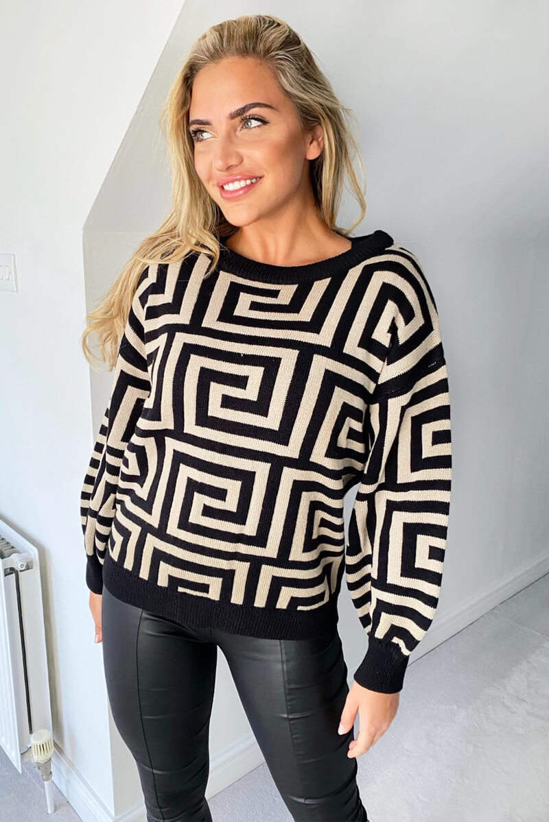 Stone Geo Print Jumper