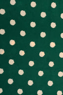 Green Spot Printed Frill Hem Dress