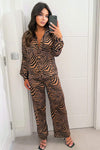 Camel Animal Print Co-ord