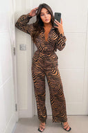 Camel Animal Print Co-ord