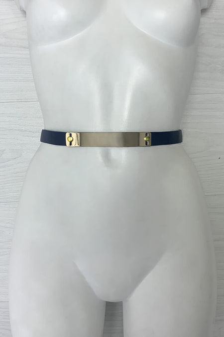 Navy And Gold Belt
