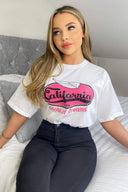White California Printed T-Shirt