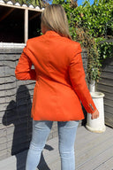 Orange Military Style Blazer
