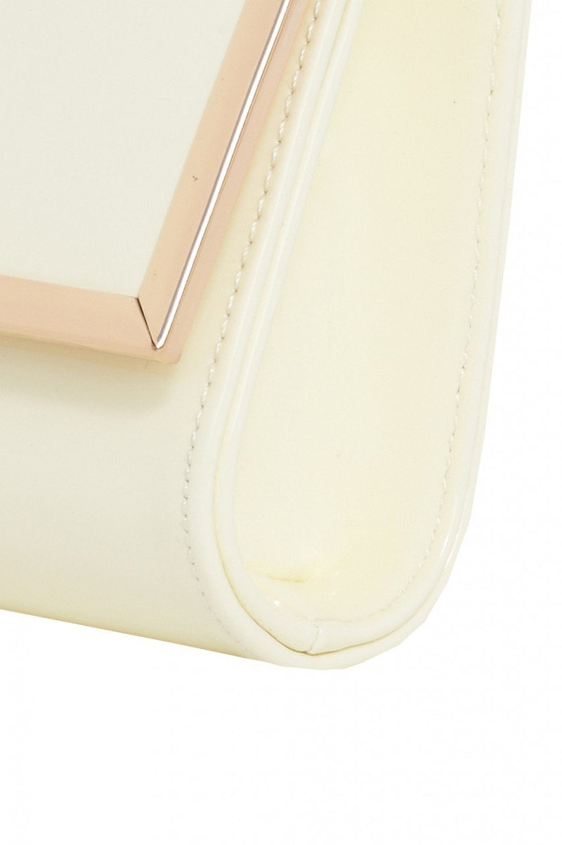 Patent  Rectangle Gold Edged Clutch