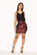 2 In 1 Metallic Above The Knee Dress